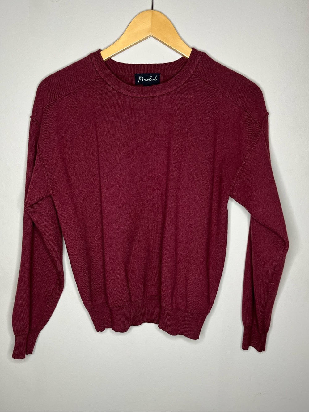 Women’s Burgundy Crewneck Sweater